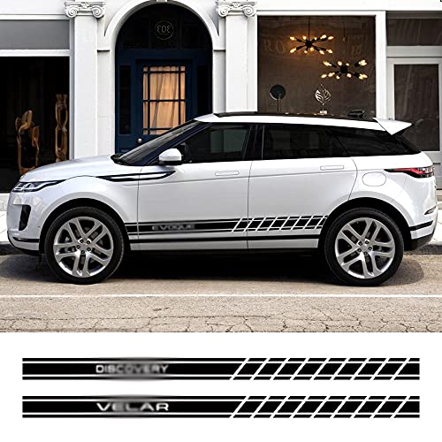 2PCS Falda lateral de la puerta del coche CLORURO DE POLIVINILO Pegatinas para Land Ro-Ver Disco-Muy 3 4 2 Freelander Evoque Velar Autogiografía SVR Accesorios de auto decoración Interior del coche pa