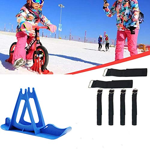2Pcs Snow Ski Ski Set, 8-14 Pulgadas Bicicleta De Equilibrio para Niños, Skis Kids Snowboard Sled Ski Board Balance Bike Scooter Piezas De Ruedas,Azul