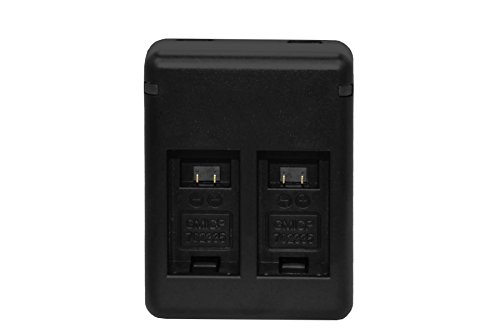 2X Batería + Cargador Doble (USB) para Garmin Virb 360 Actioncam [1100 mAh / 3.8V / Li-Ion] - Contiene Cable Micro USB