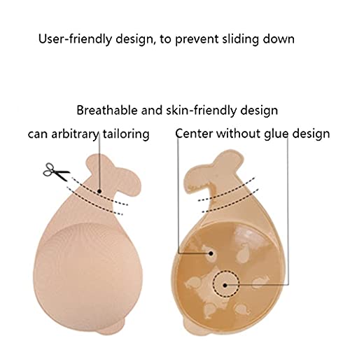 3 Pairs Sticky Bra Invisible Anti-Penetration Point Adhesive Nipple Covers Women (Color : Style2, Size : S)