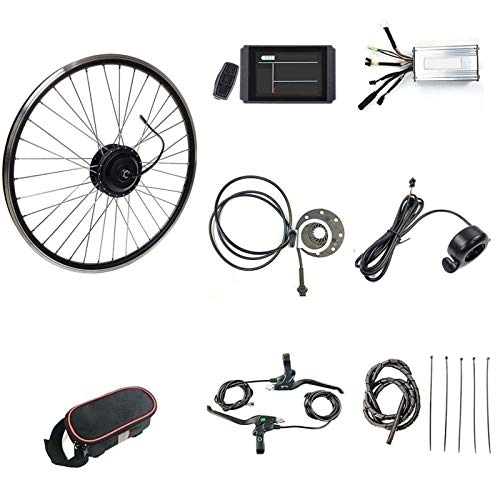 36V / 48V 500W 20"/ 24" / 26"/27.5" / 28"/ 29" / 700C Kit de Bicicleta Eléctrica, Kit de Conversión de Rueda Trasera de Bicicleta Eléctrica con Pantalla KT-LCD8H (Color : 48V, Size : 20 Inch)