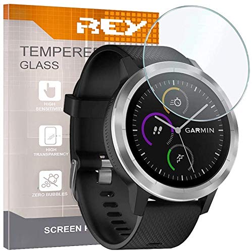 3X Protector de Pantalla para Garmin VIVOACTIVE 3, Cristal Vidrio Templado Premium Reloj SmartWatch