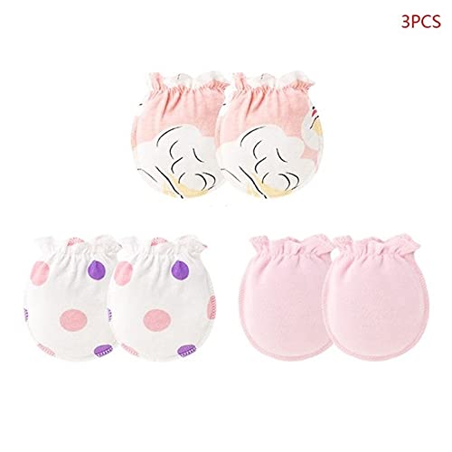 4 Pair/Set Simple Cute Baby Knit Gloves Newborn Anti-Eat Hand Anti-Grab Glove - 3