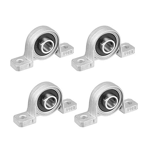 4 Pcs Rodamientos de Block, 8 mm Bloque de almohadilla rodamientos, Rodamiento con Soporte, Cojinete de Bolas para Eje, Principales usos: Fresadoras, Impresora 3D, Bricolaje