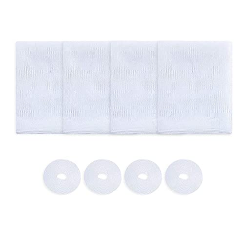 4 Piezas Mosquiteras Blancas, Malla Mosquitera, Protección Contra Insectos de Ventana, para Prevenir Picaduras de Insectos y Mosquitos(Blanco)