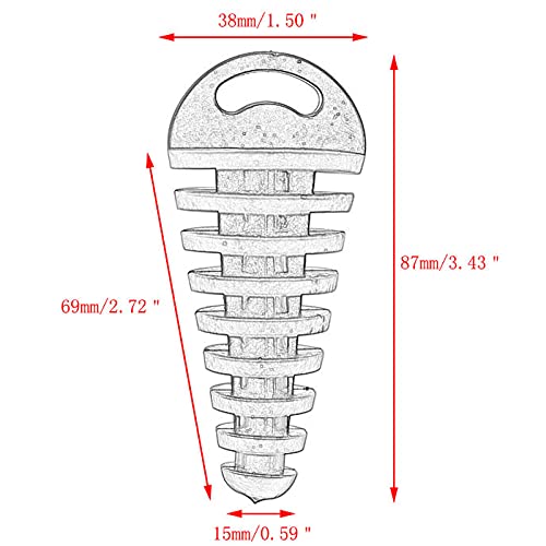 4 Piezas Tapón Del Tubo de Escape de Escape Tapón de Lavado de Motocicleta Caucho Universal Tubo de Cola de Motocicleta Silenciador para Silenciador de Escape Motocicleta ATV QUAD 15mm- 38mm