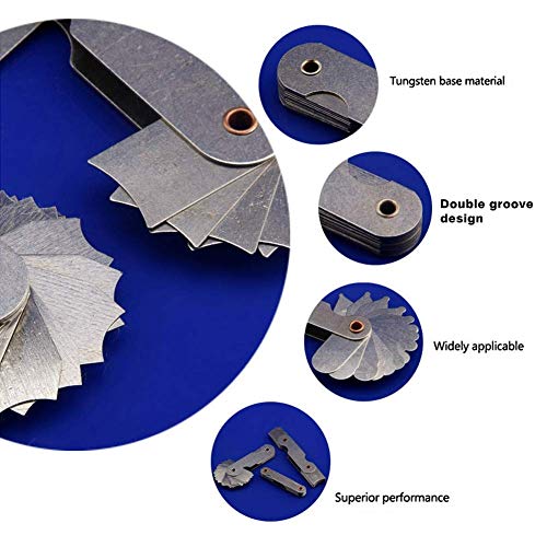 4 unids Radio medidor de filete de acero inoxidable cóncavo convexo herramienta de medición R0.3-1.5 / R1-6.5 / R7-14.5 / R15-25