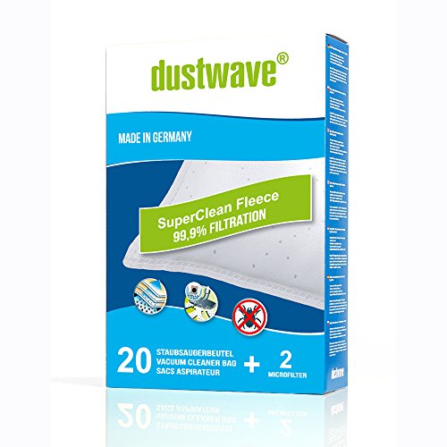 40 filtro de polvo bolsa (Super Pack) Adecuado para EuP – 100 CS – Aspiradora – dustwave® Marca Bolsa para el polvo – Fabricado en Alemania + Incluye Micro de filtro