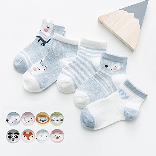 5 par/Lote 0-2Y Calcetines para bebés Calcetines de bebé para niñas de Malla de algodón Lindos Calcetines para niños recién Nacidos Accesorios de Ropa para bebés-a12-S(12-24M)