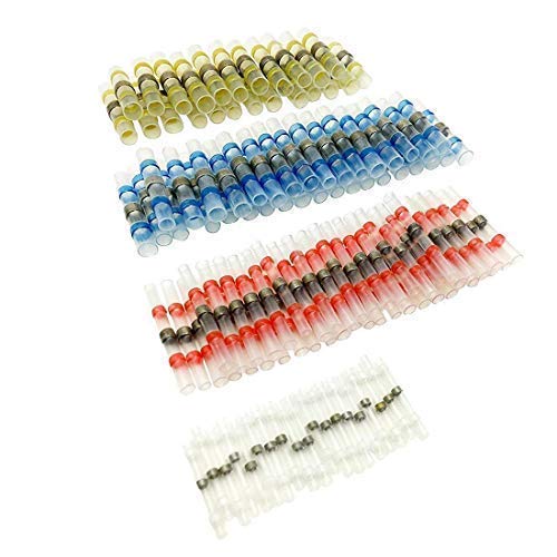 50pcs Conectador del Alambre del Sello de la Soldadura, Geepro Solder Seal Calor Shrink Butt Conectores Terminales El¨¦ctrico Impermeable Aislado