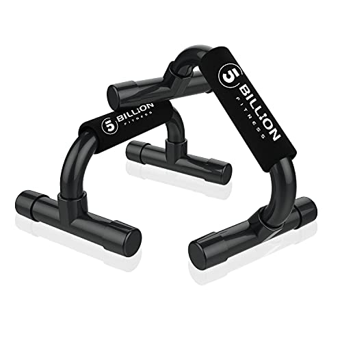 5BILLION Soporte para Flexiones Push Up Bars Stand - Gimnasio en casa Ejercicio Rutina de Ejercicio Formación - Bueno para Tu Entrenamiento Muscular - Mango de Espuma (Negro)