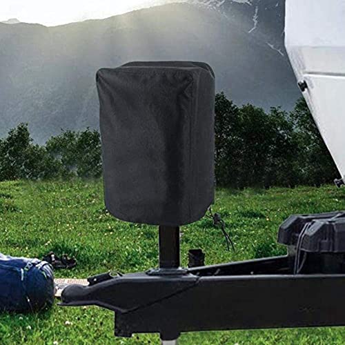 600D Caravan Trailer Hitch Protector Cover Impermeable Tela Oxford Transpirable Lengua Rain Snow Protector A Prueba De Polvo para Caravan Hitch Head O Trailer Travel Trailer