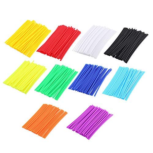 72Pcs Spoke Skins - Cubiertas Fundas de Radio de Rueda para Motocross Bicicletas de Suciedad - 10 colores (Color: Blanco)