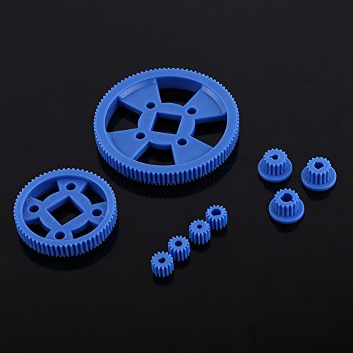 80 tipos Plastic Gears Set Pulley Belt Worm Kits Crown Gear Set Robot Motor Car Toy for DIY Parts