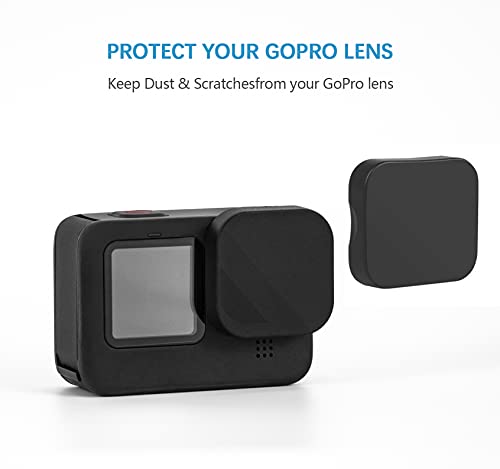 [8pcs] Protector de Pantalla de Cristal Templado para GoPro Hero 9/10 Black Accesorios, Película Protectora de Pantalla +Película Protectora de Lente+ Protección de Pequeña Pantalla+ Tapa de la Lente