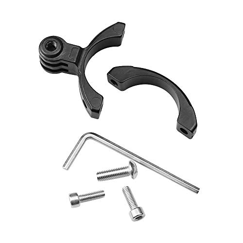 Aallo Juego de 2 Soporte Adaptador de Manillar Soporte de Cámara de Acción de Bicicleta de Aluminio Soporte de cámara Deportiva para Gopro Hero/cámaras de acción- Negro