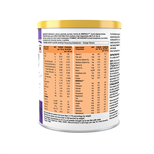 Abbott Prosure Bebida Nutricional - 400 g (naranja) para el aumento de peso Nutrición Cachexia magra ganancia de masa anorexia