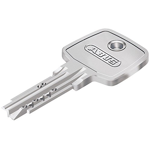 Abus 532757 7030 S - Cerrojo extra para puerta con estribo de bloqueo, color plateado