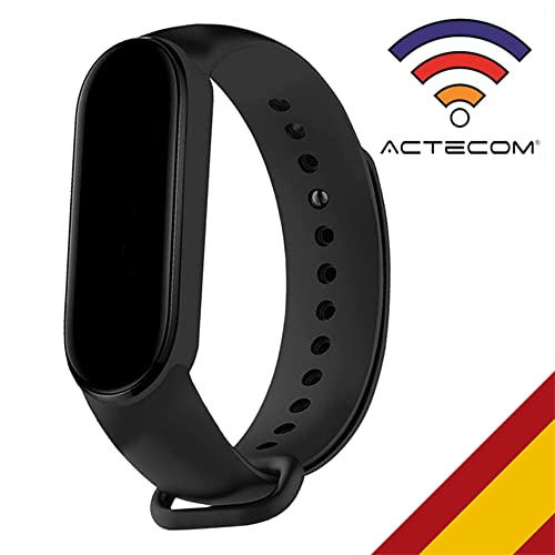 ACTECOM Recambio para Pulsera Actividad Xiaomi Mi Band 6 5 Smartwatch Correa Reloj Negro