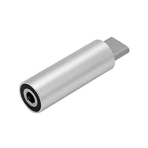 Adaptador De Aleación De Aluminio Portátil Convertidor De Audio para Auriculares Tipo C A 3,5 Mm Plata
