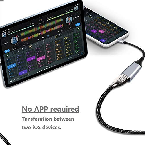 Adaptador USB para iPhone [Certificado Apple MFi], IVSHOWCO Adaptador de cámara Lightning a USB, Adaptador de Cable iOS OTG para iPad Soporte Disco USB, Teclado …
