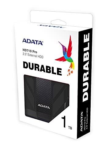 ADATA HD710 Pro - Disco Duro Externo (1000 GB, 2.5"", 3.0 (3.1 Gen 1), Negro), 1 TB