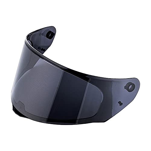 Adecuado LS2 para Viseras FF320 Corriente de FF353 Rápido FF328 / FF800 Casco de la Motocicleta Original Reemplazar Extra Lente Negro Iridium Plata (Color : Negro)