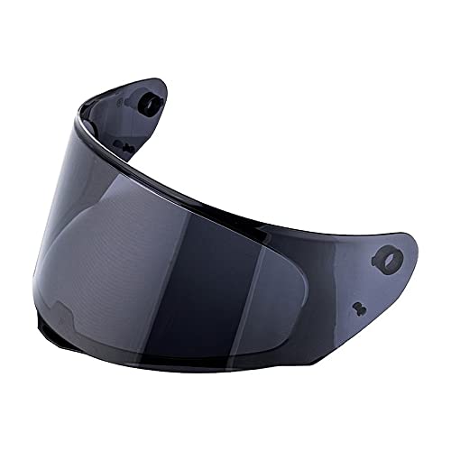 Adecuado LS2 para Viseras FF320 Corriente de FF353 Rápido FF328 / FF800 Casco de la Motocicleta Original Reemplazar Extra Lente Negro Iridium Plata (Color : Negro)