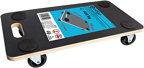 ADGO Plataforma de Transporte Rectangular 575 x 300 x 120 mm, Capacidad de Carga de Hasta 400 kg, Ruedas Giratorias de 360 Grados, Carro, Almohadilla de Transporte de Muebles Portátil