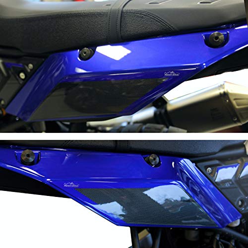 Adhesivos 3D Protecciones Lateral Compatible con Yamaha Tenerè 700 2019 - Adhesivo Moto 3D Ultra Resistente para Moto - Protección Coloración:Rojo - Amarillo - Azul - Azul