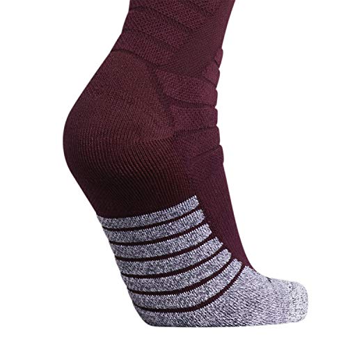 adidas Adizero - Calcetines de fútbol unisex acolchados (1 par), Team Maroon/White, L