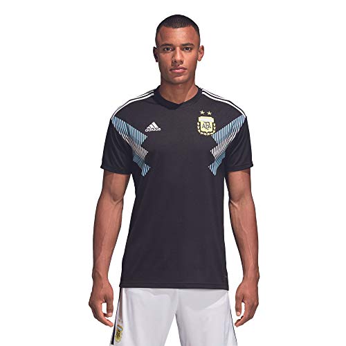 adidas - Camiseta de visitante de Argentina Unisex para niño, Todo el año, Replica de Argentina, Unisex niños, Color Negro/Azul/Blanco, tamaño 128.0