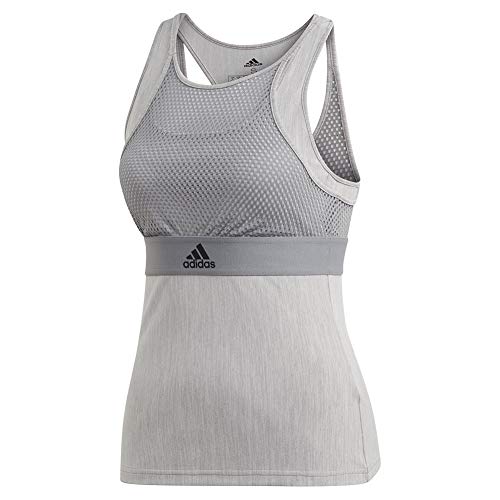 adidas Camiseta sin Mangas NY Tennis para Mujer, Mujer, Camiseta de Tirantes Anchos, F1907W451, Gris, XS