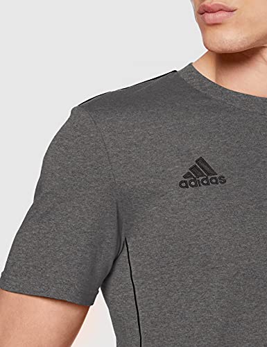 adidas CORE18 tee Camiseta de Manga Corta, Hombre, Dark Grey Heather/Black, 2XL