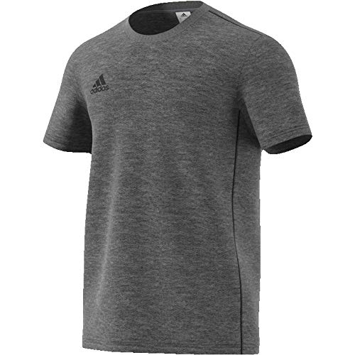 adidas CORE18 tee Camiseta de Manga Corta, Hombre, Dark Grey Heather/Black, 2XL