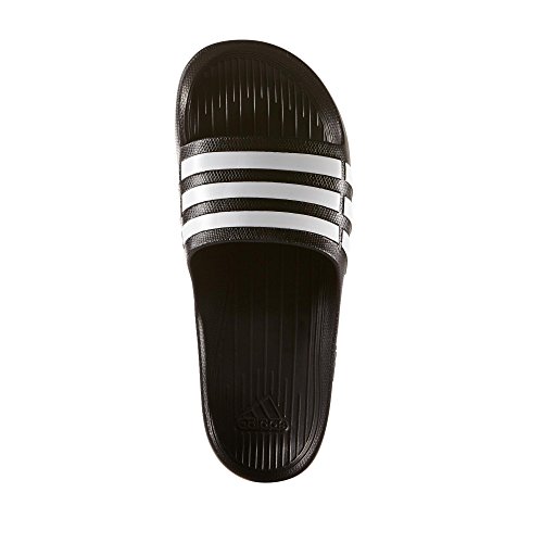 adidas Duramo Slide, Chanclas Unisex Adulto, Negro (Black/White/Black), 39 EU