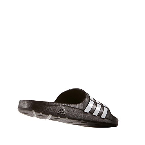 adidas Duramo Slide, Chanclas Unisex Adulto, Negro (Black/White/Black), 39 EU