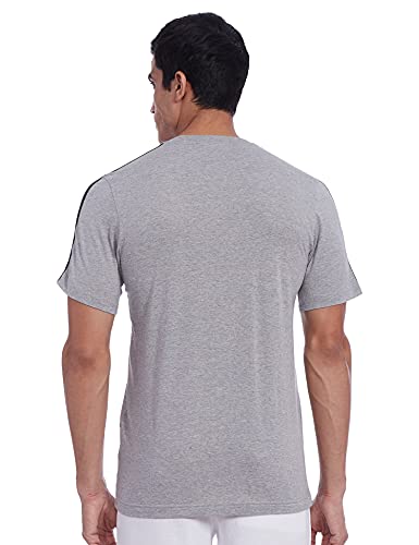 adidas E 3S tee Camiseta, Hombre, Gris (Medium Grey Heather/Black), M