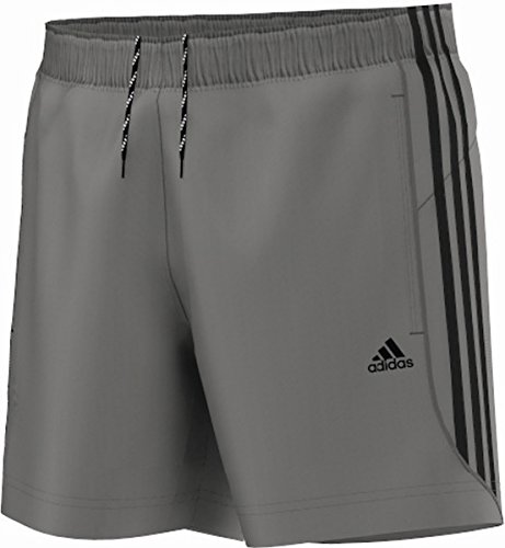 adidas ESS 3S Chelsea - Pantalón corto para hombre, color gris / negro, talla L