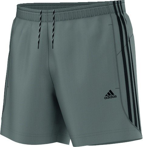 adidas ESS 3S Chelsea - Pantalón corto para hombre, color gris / negro, talla L