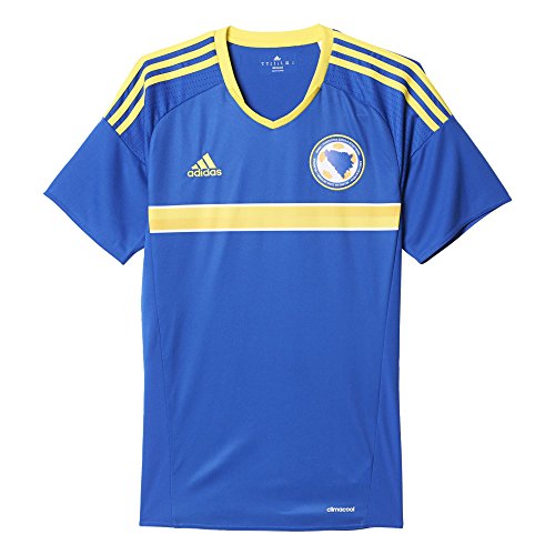 adidas FFBH H JSY - Camiseta Oficial 1ª Equipación Selección Bosnia Herzegovina 2015/2016 para Hombre, Talla S