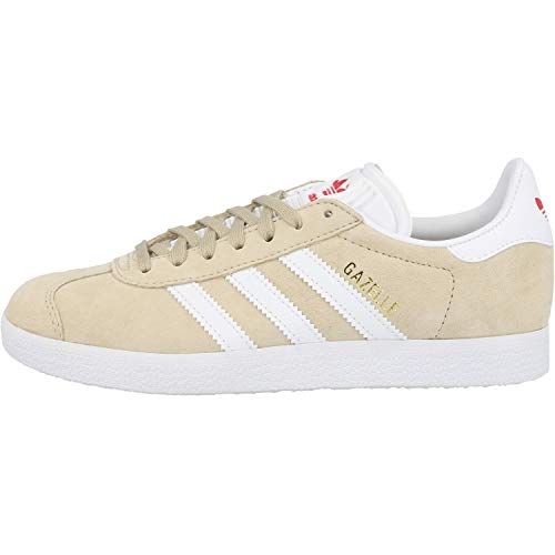 Adidas Gazelle W, Zapatillas de Deporte Mujer, Lino (Savannah/FTWR White/Glory Red), 36 2/3 EU