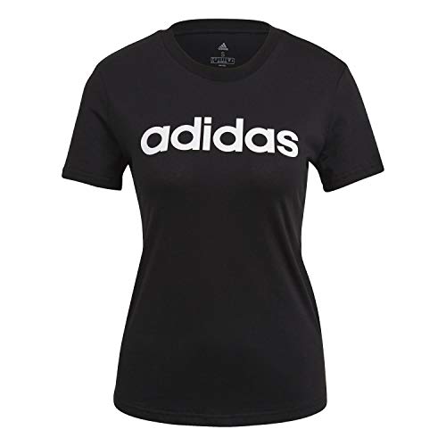 adidas GL0769 W Lin T T-Shirt Womens Black/White XS