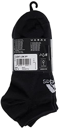 adidas LIGHT LOW 3PP Socks, Unisex adulto, Black/Black/Black, M