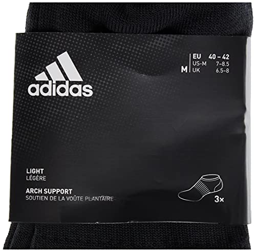 adidas LIGHT LOW 3PP Socks, Unisex adulto, Black/Black/Black, M