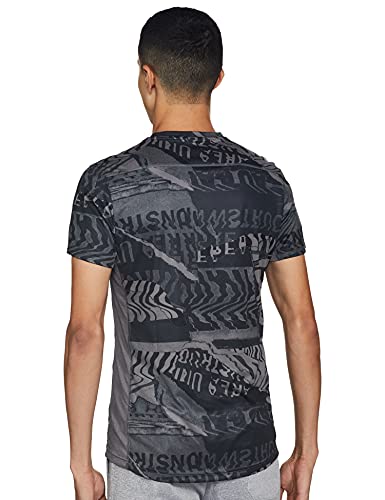 adidas Own The Run tee Camiseta de Manga Corta, Hombre, Grey Four f17/Black, L