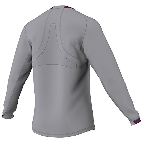 adidas Referee 12 - Camiseta de Manga Larga para árbitro Gris Aluminum/Purple Beauty F10 Talla:Medium