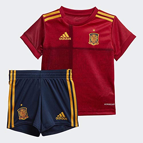 adidas Selección Española Temporada 2020/21 Miniconjunto Baby Primera equipación, Unisex, Top:Victory Red Bottom:Collegiate Navy, 86