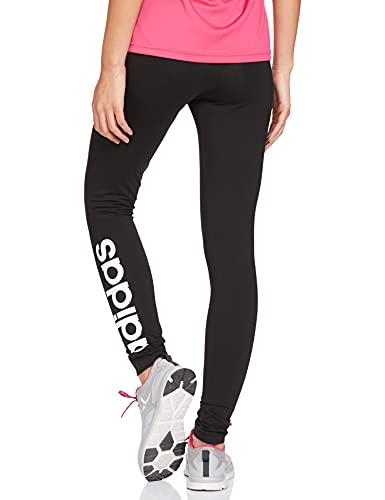 adidas W Lin Leg Leggings, Womens, Black/White, Large