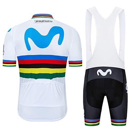 ADKE Hombre Camisetas de Ciclismo para Verano, Maillot Manga Corta de Bicicleta, y Culotte Ciclismo Transpirable, Secado Rápido